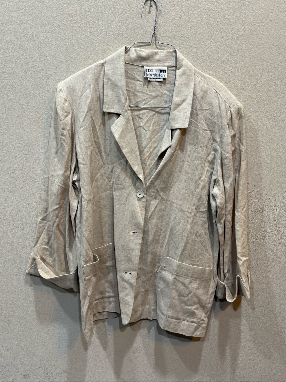 Leslie Fay Haberdashery Blazer linen blend